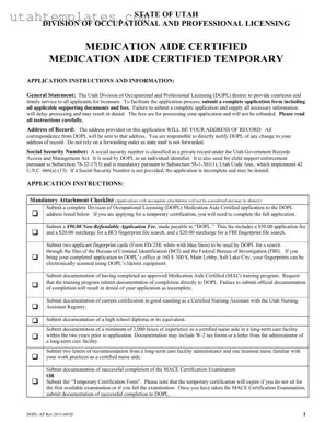 Blank Utah Dopl Ap Form