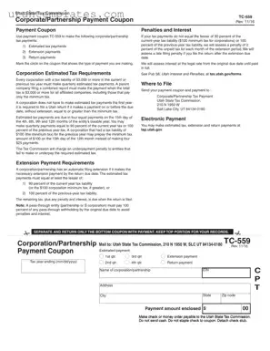 Blank Utah Tc 559 Form